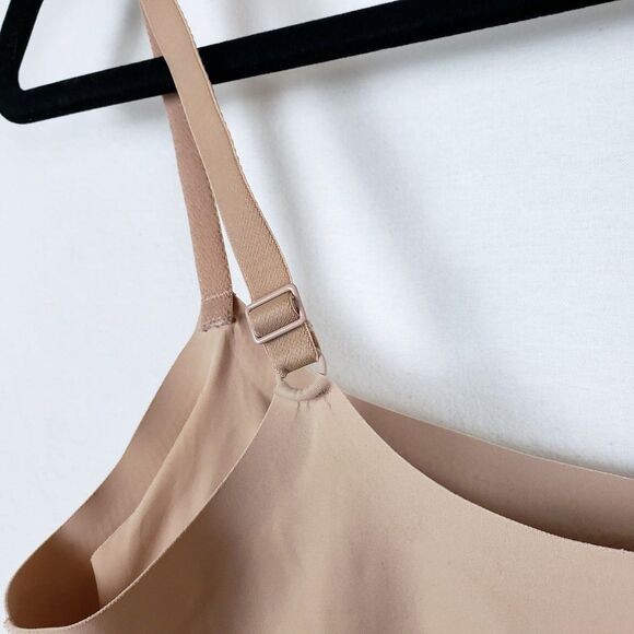 TRUE & CO Womens L Everbody Scoop Bralette Tan Brown Removable Pads Adjustable - Picture 4 of 9